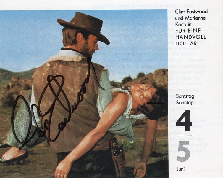 Clint Eastwood 1 (18.06.1997) Szenenfoto aus Für eine Handvoll Dollar mit Marianne Koch (1)