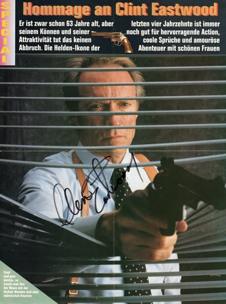 Clint Eastwood - Portraitfoto aus einer Zeitschrift (1)
