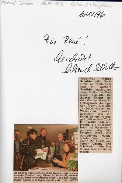 Hiltrut Schröder - Autogramm im Buch (1)